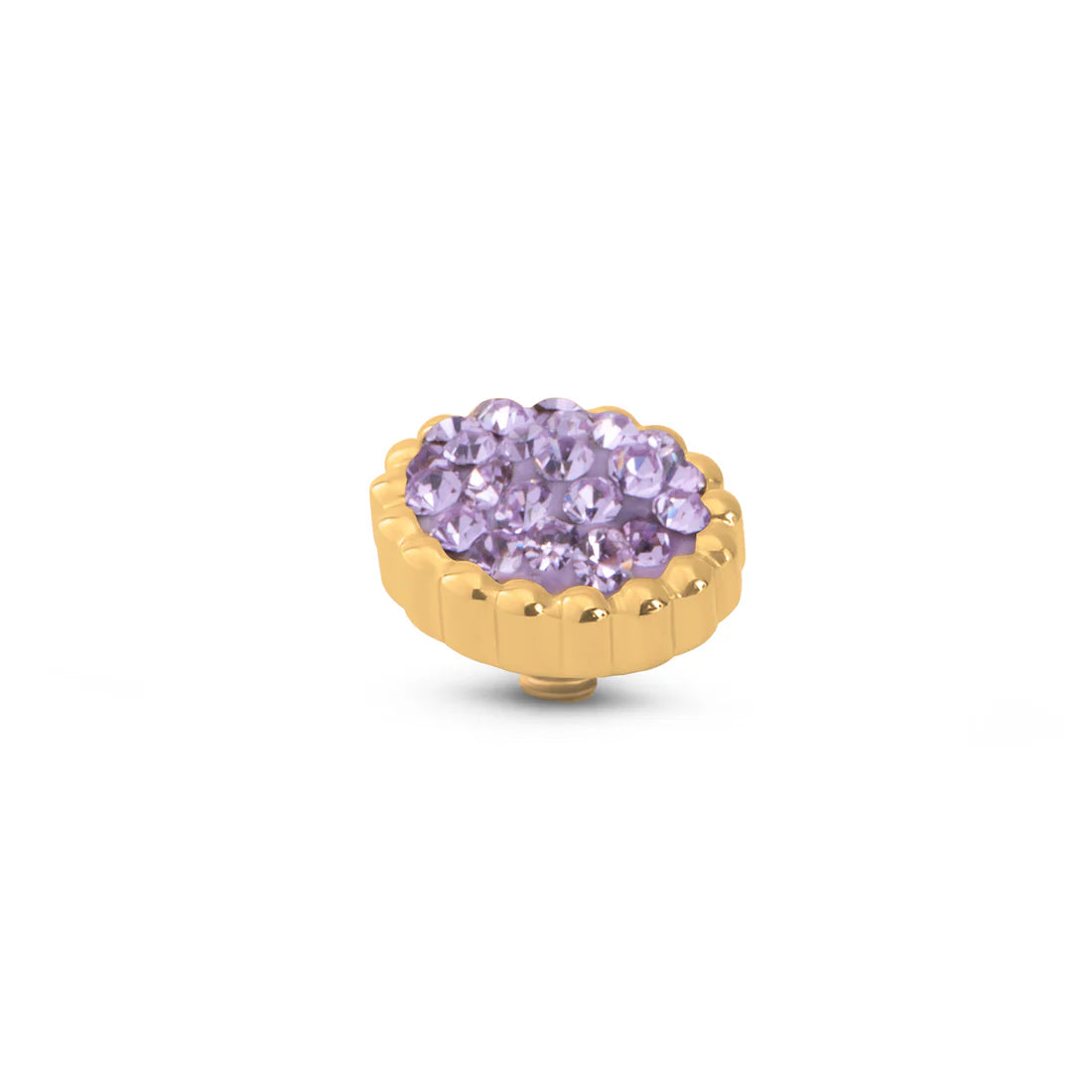 Melano Twisted Bali Flat Steentje GOUD Lavender