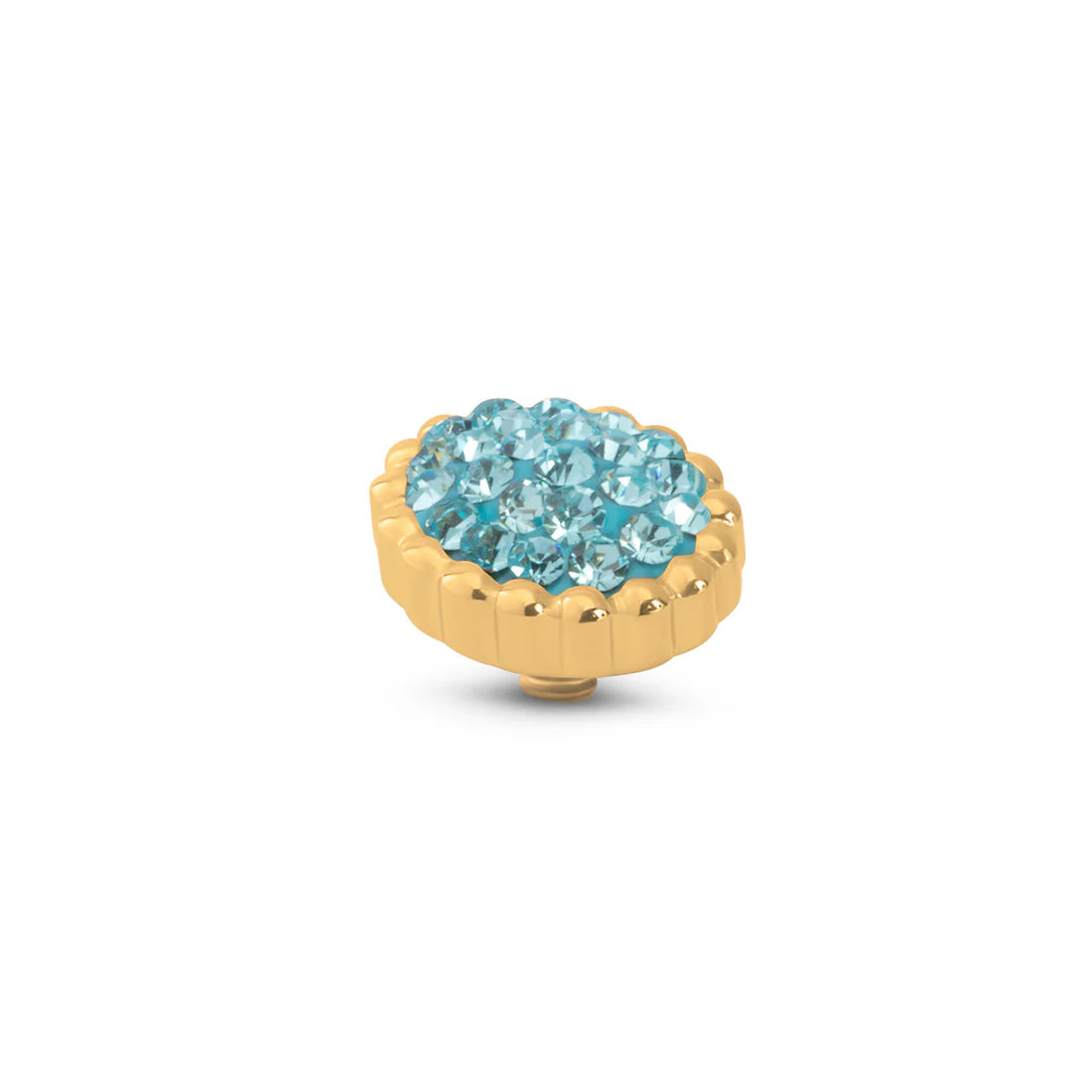 Melano Twisted Bali Flat Steentje GOUD Turquoise