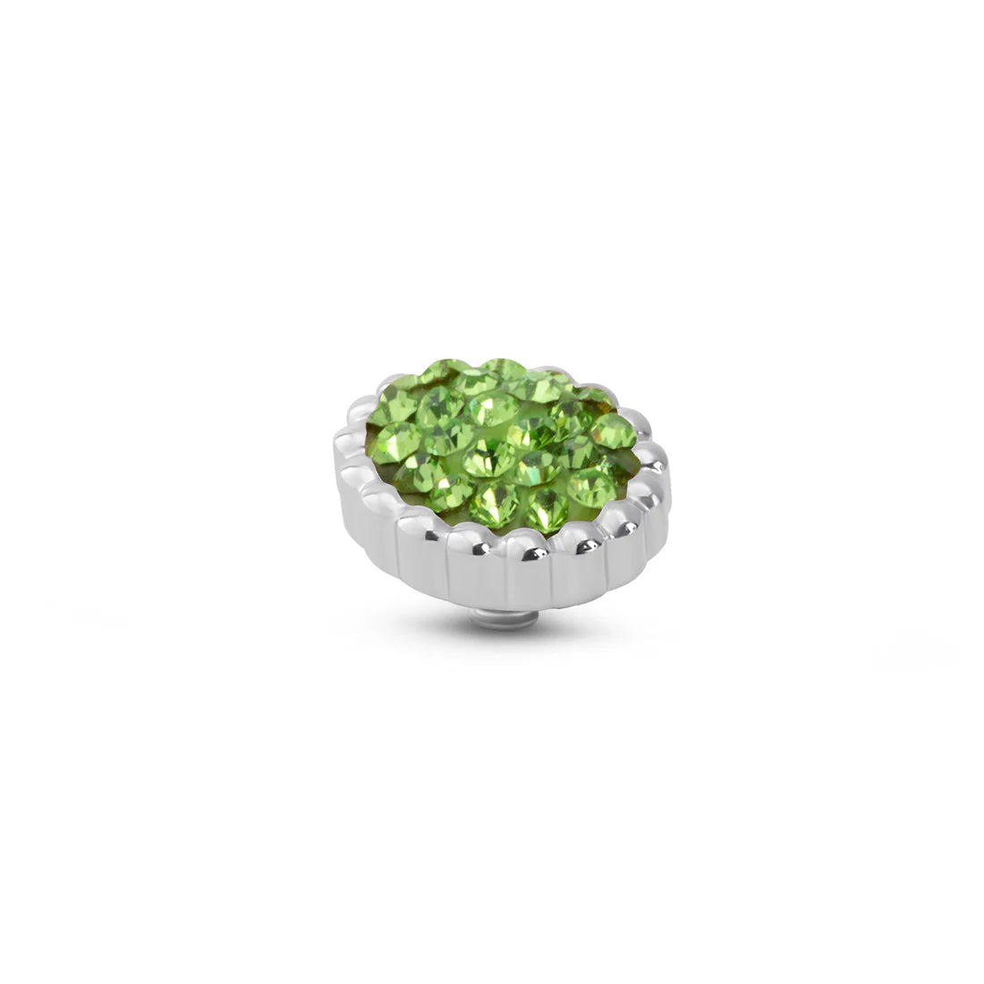 Melano Twisted Bali Flat Steentje ZILVER Lime