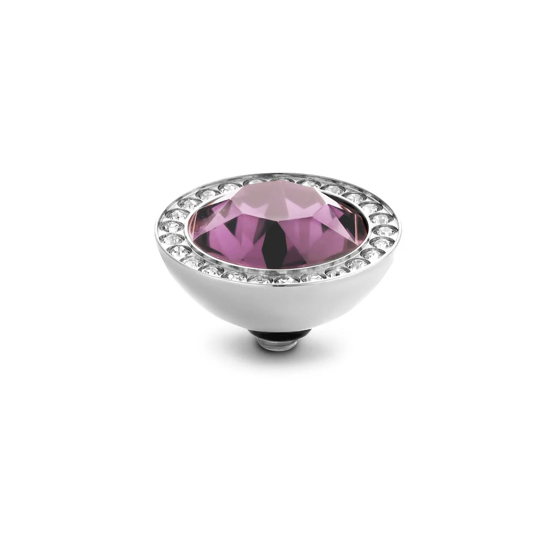 Melano Twisted Brilliant CZ Steentje ZILVER Light Amethyst