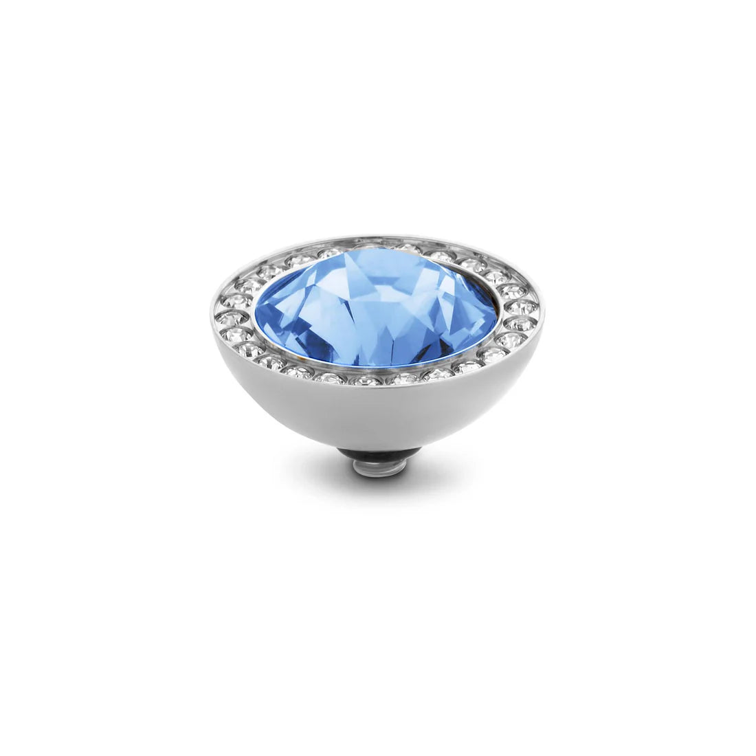 Melano Twisted Brilliant CZ Steentje ZILVER Light Sapphire