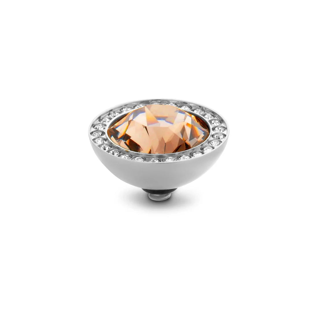 Melano Twisted Brilliant CZ Steentje ZILVER Light Peach