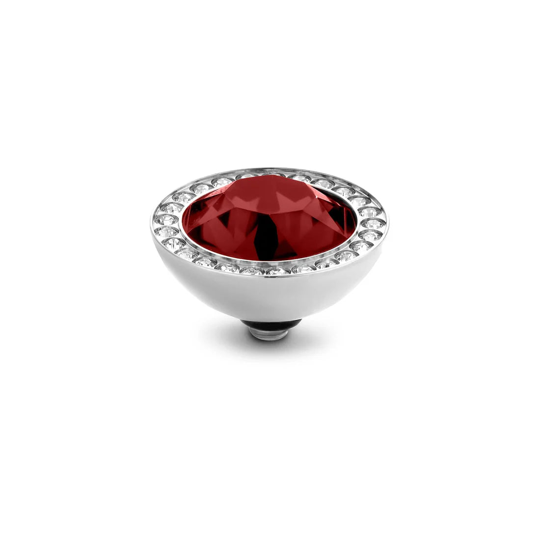 Melano Twisted Brilliant CZ Steentje ZILVER Red Velvet