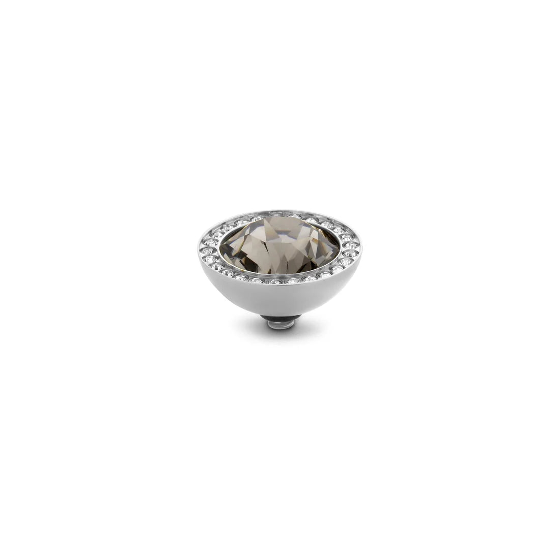 Melano Twisted Brilliant CZ Steentje ZILVER Black Diamant