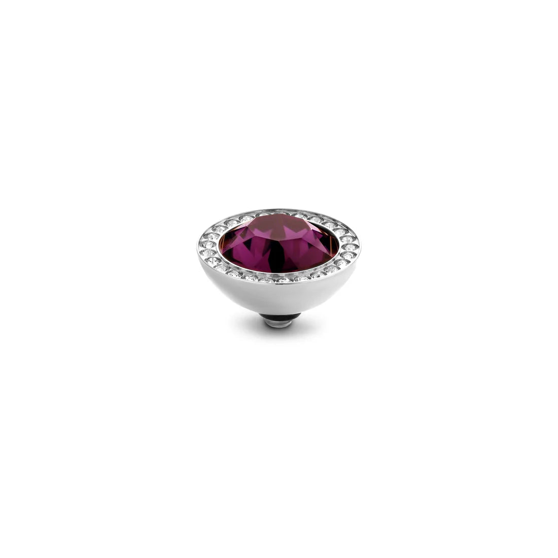 Melano Twisted Brilliant CZ Steentje ZILVER Amethyst