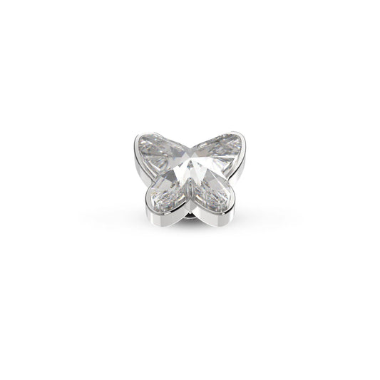 Melano Twisted Butterfly Steentje ZILVER (Crystal)