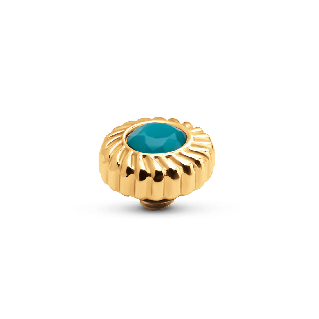 Melano TWISTED Crystal Flower Steentje (GOUD) TEAL