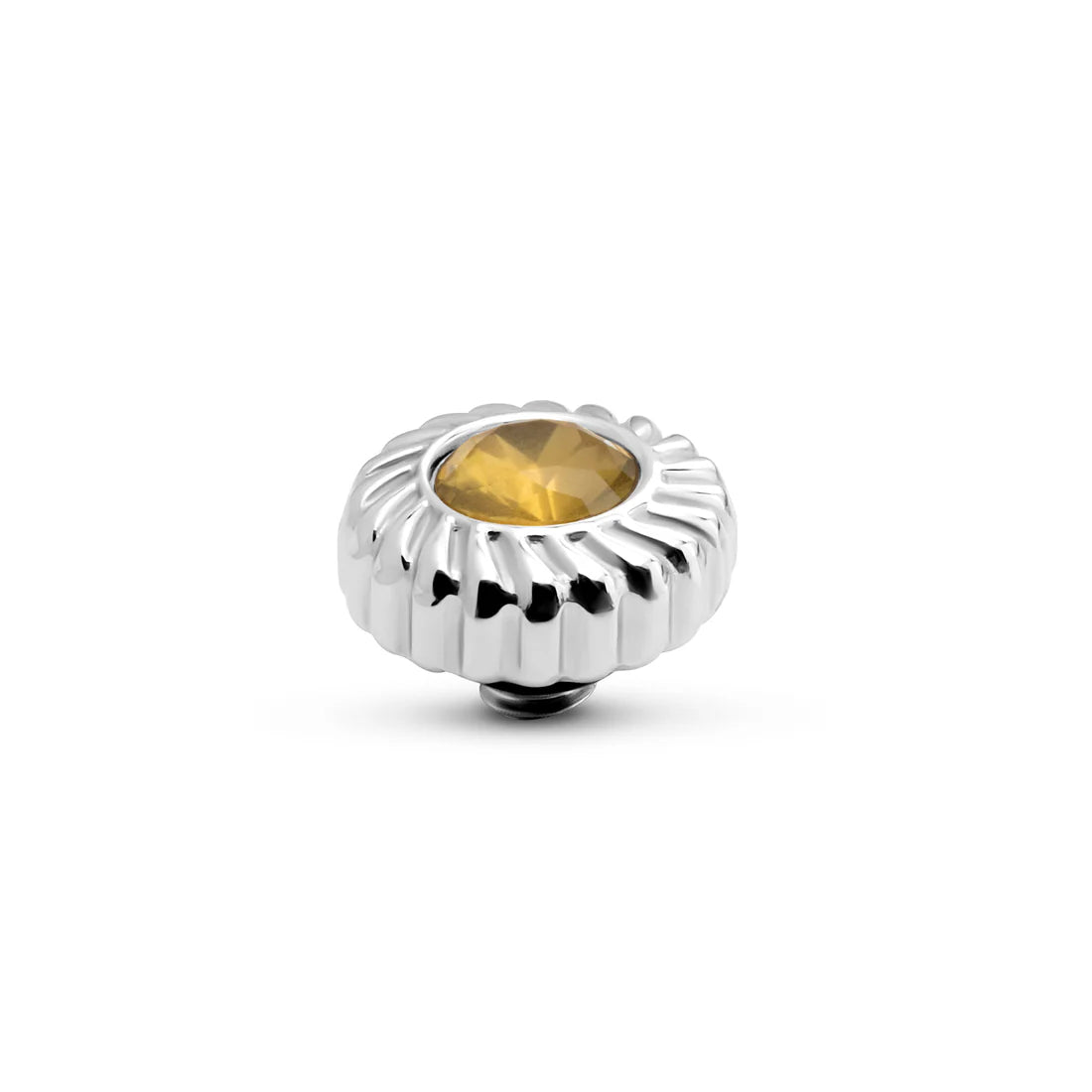 Melano TWISTED Crystal Flower Steentje (ZILVER) AMBER HAZE