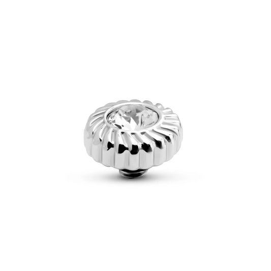 Melano TWISTED Crystal Flower Steentje (ZILVER) CHRYSTAL