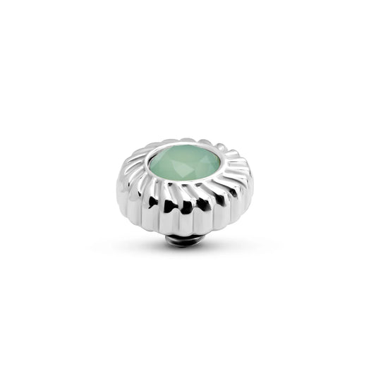 Melano TWISTED Crystal Flower Steentje (ZILVER) JELLY MINT