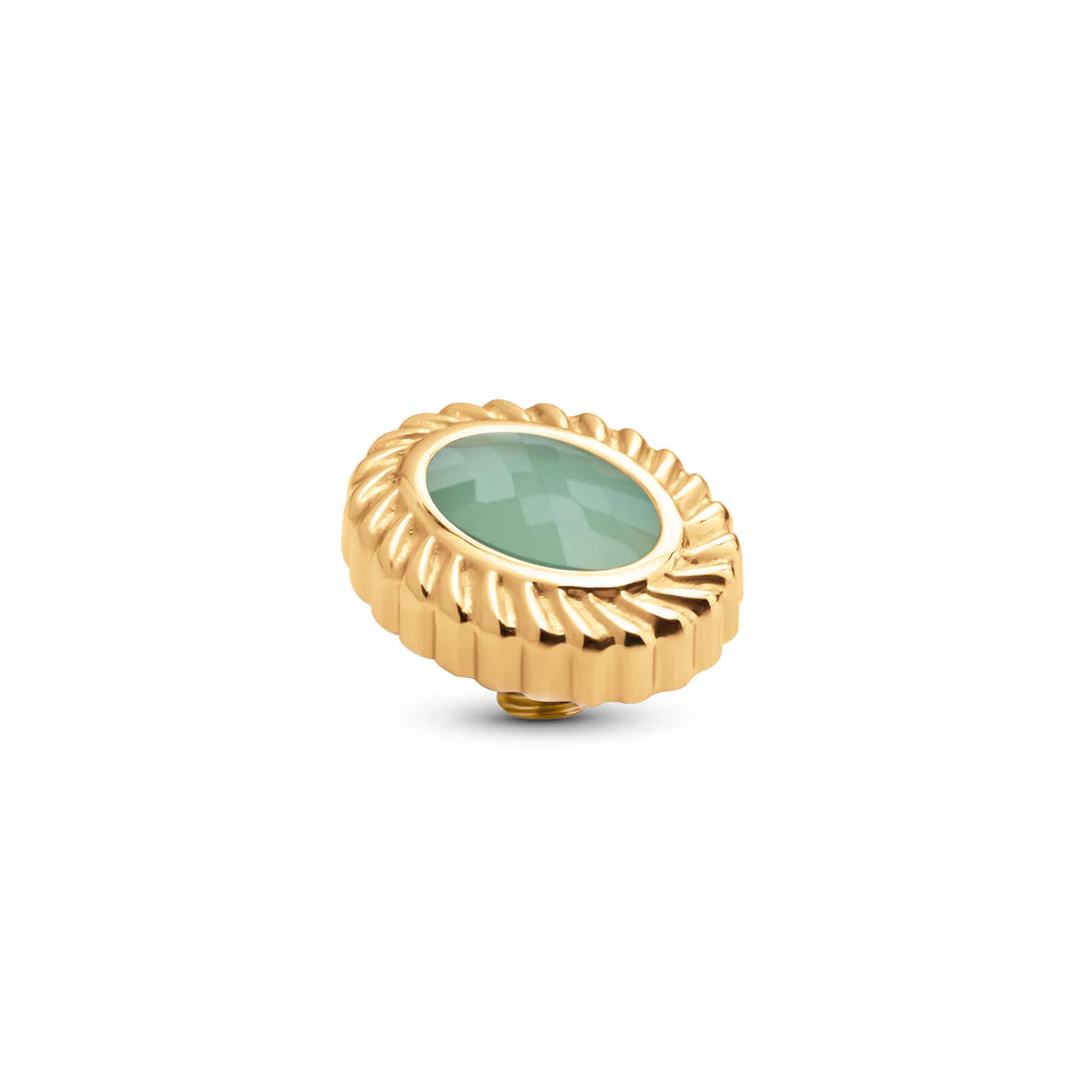 Melano TWISTED Oval Rope Steentje (GOUD) JELLY MINT