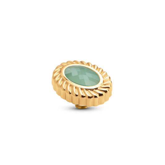 Melano TWISTED Oval Rope Steentje (GOUD) JELLY MINT