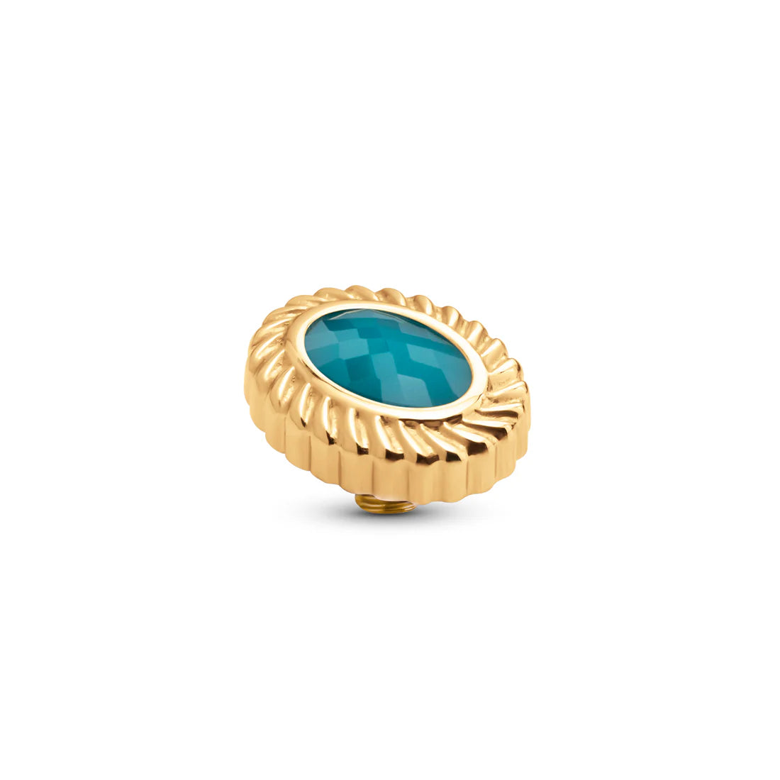 Melano TWISTED Oval Rope Steentje (GOUD) TEAL
