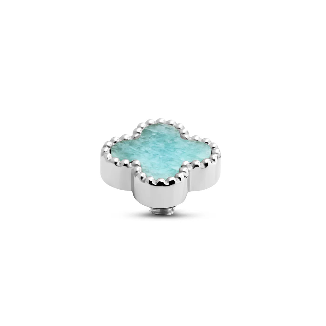 Melano TWISTED Gem Clover Steentje (ZILVER) AVENTURINE