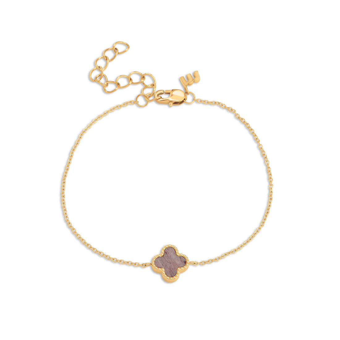 Melano FRIENDS Juniper Armband (GOUD) LIGHT STRAWBERRY QUARTZ