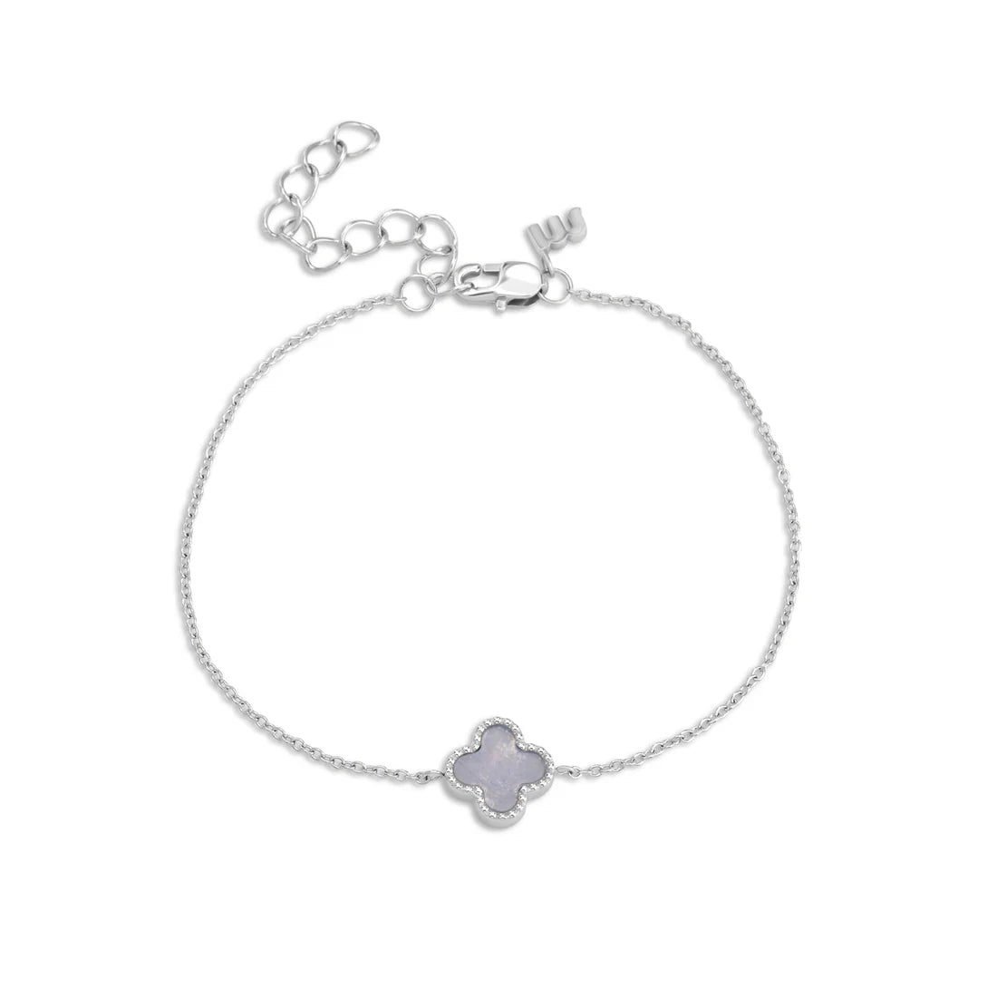 Melano FRIENDS Juniper Armband (ZILVER) BLUE LACE AGATE