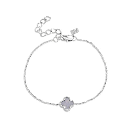 Melano FRIENDS Juniper Armband (ZILVER) BLUE LACE AGATE