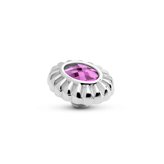Melano VIVID Royal Steentje (ZILVER) FUCHSIA PURPLE