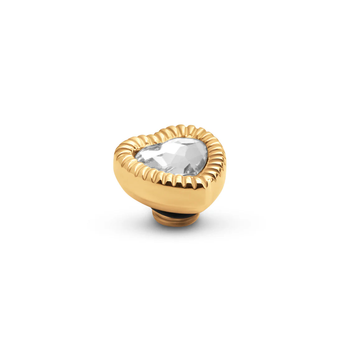 Melano VIVID Vintage Heart Steentje (GOUD) CRYSTAL