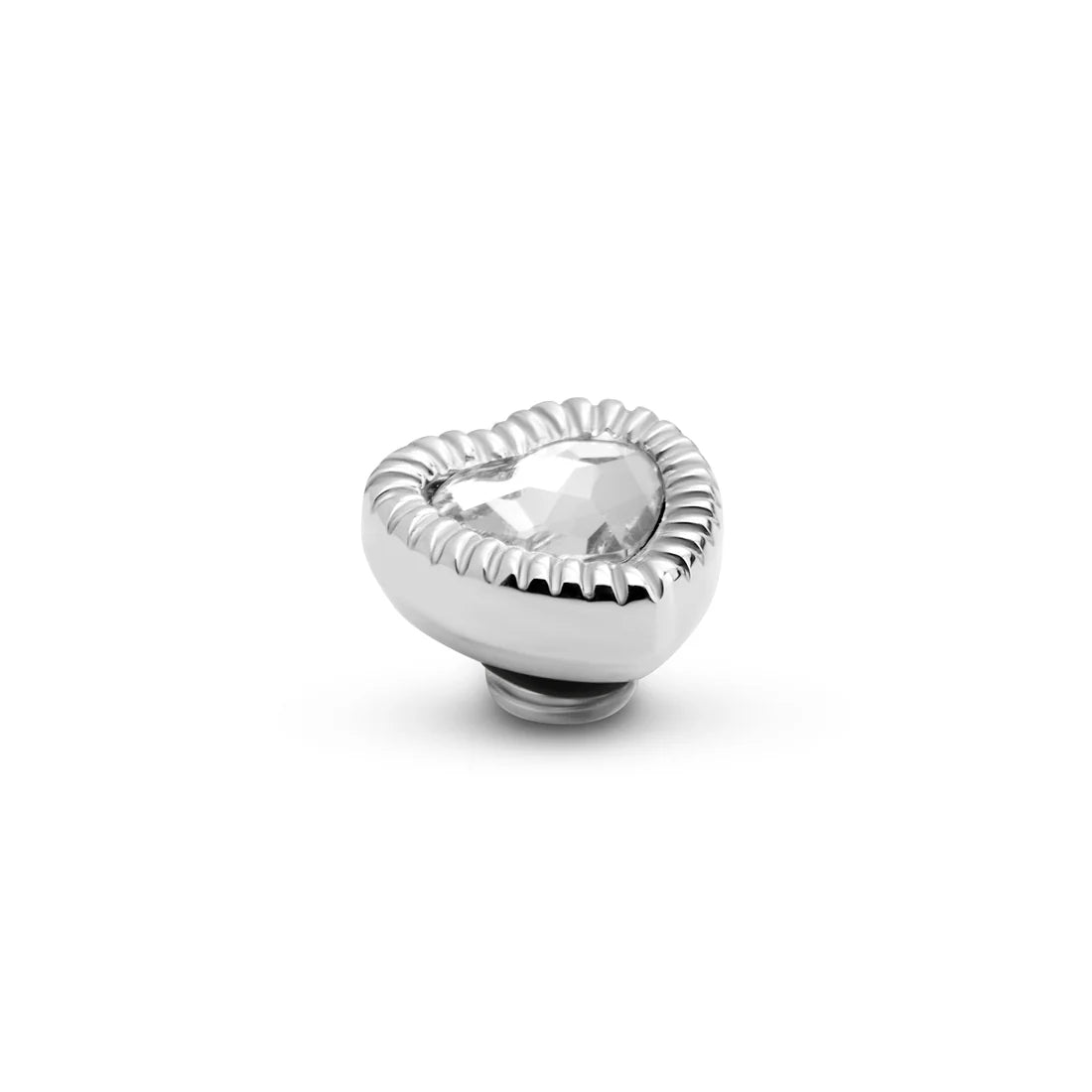 Melano VIVID Vintage Heart Steentje (ZILVER) CRYSTAL
