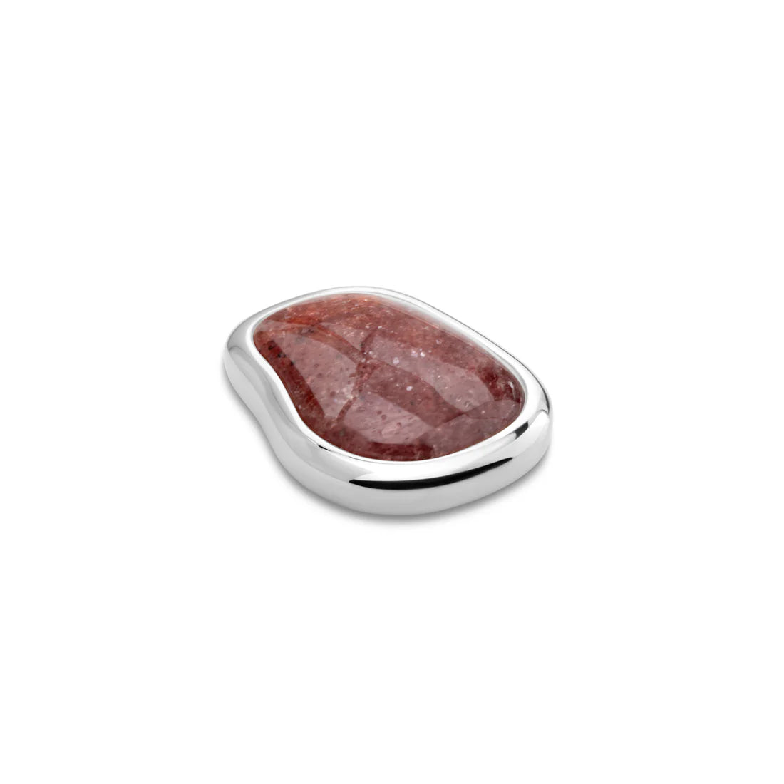 Melano KOSMIC Flowing Gem Steen (ZILVER) LIGHT STRAWBERRY QUARTZ