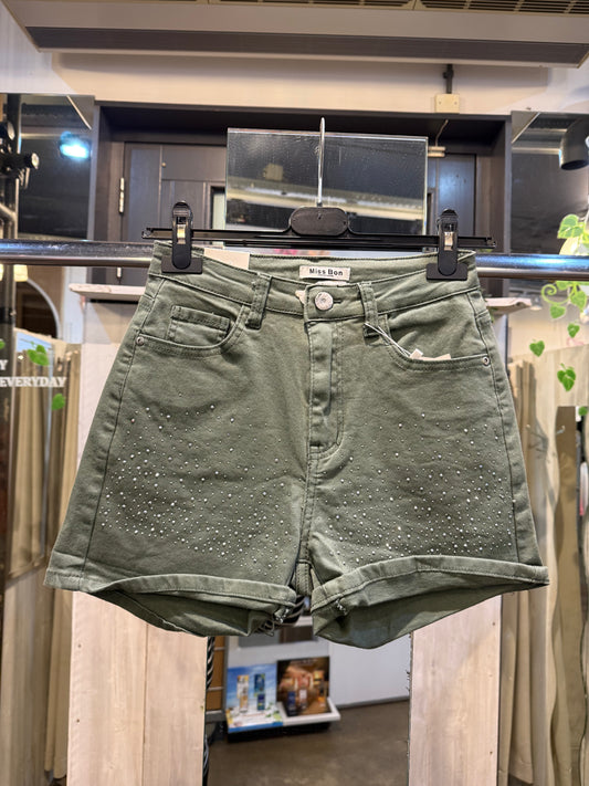 KORTE BROEK GLITTER (GROEN) SALE