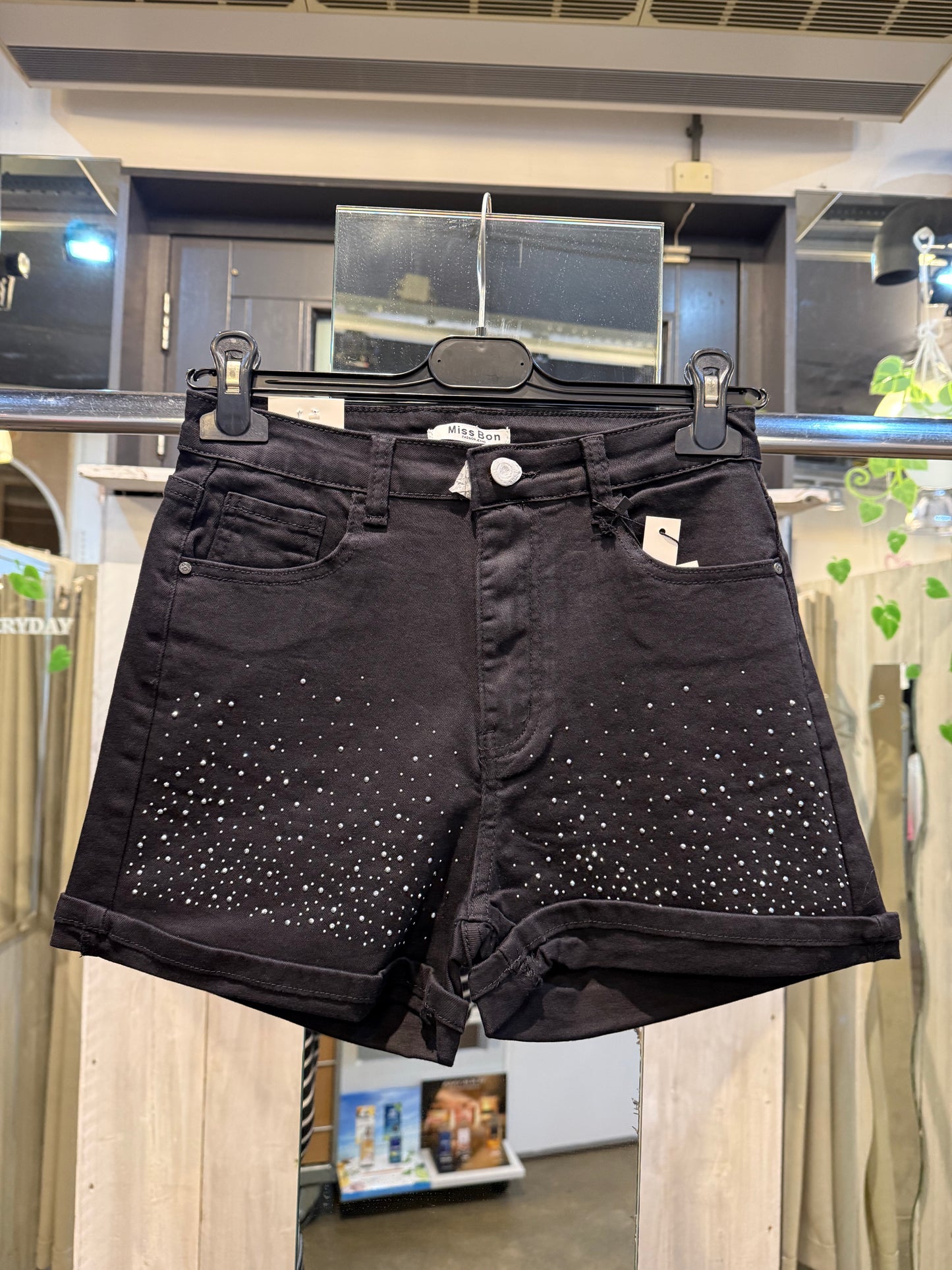 KORTE BROEK GLITTER (ZWART) SALE