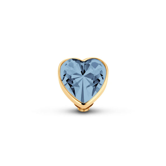 Melano Twisted Heart Steentje GOUD TM47 JEANS BLUE