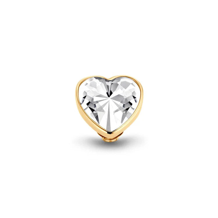 Melano Twisted Heart Steentje GOUD TM47 Crystal
