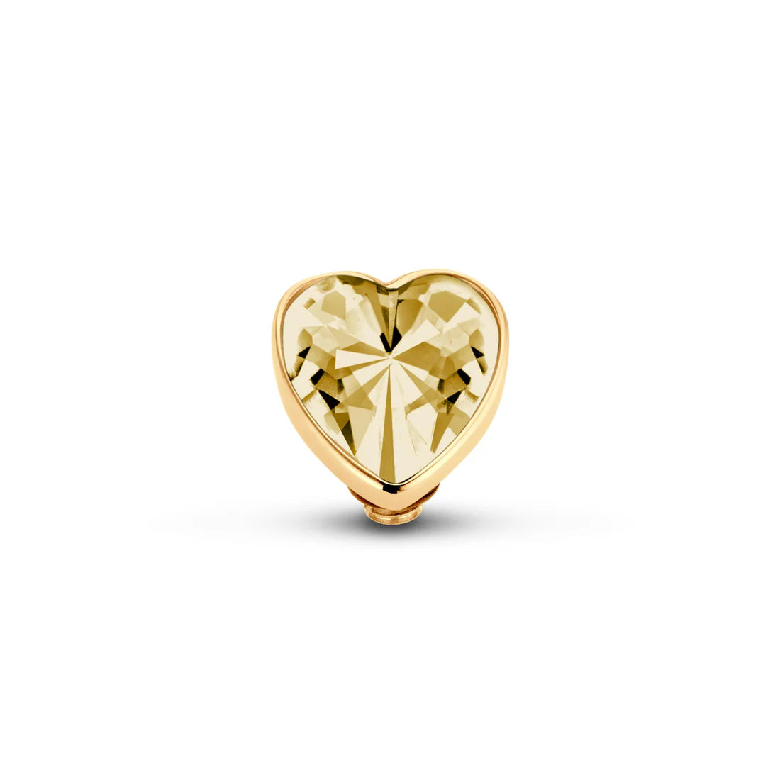 Melano Twisted Heart Steentje GOUD TM47 CHAMPAGNE