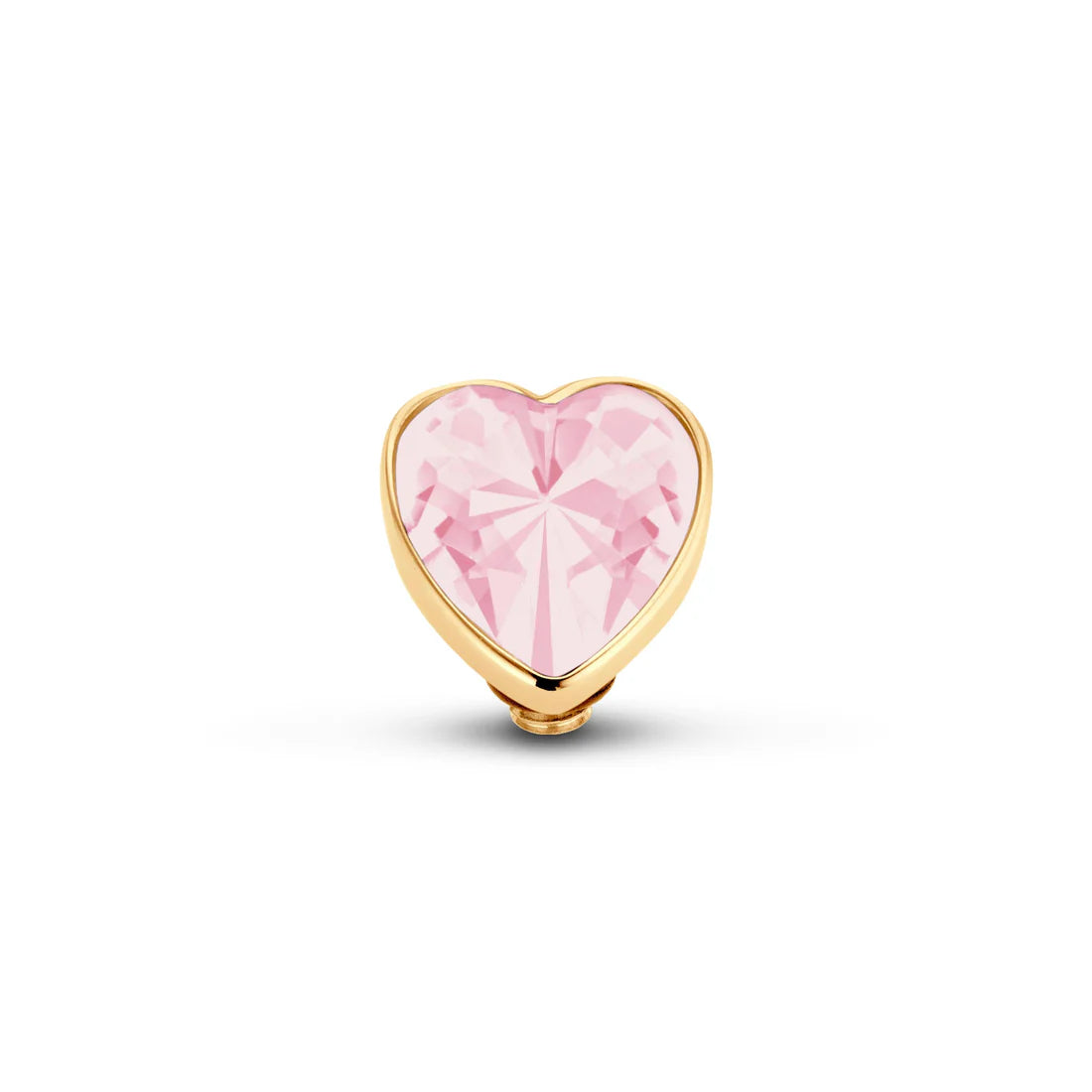 Melano Twisted Heart Steentje GOUD TM47 MILKY PINK
