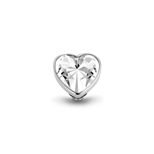 Melano Twisted Heart Steentje ZILVER TM47 Crystal
